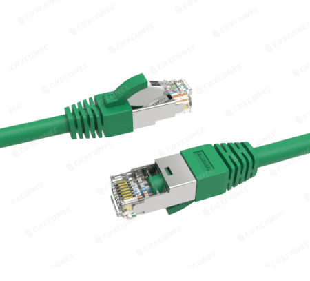 کابل پچ Cat.6A STP 26AWG با روکش PVC رنگ سبز 0.5 متر، دارای لیست UL - کابل پچ Cat.6A 26AWG با رنگ زرد و تأیید شده UL